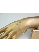 Gelb-weißes italienisches Fantazy-Armband aus 14 Karat Gold, cb070yw