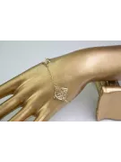 Gelb-weißes italienisches Fantazy-Armband aus 14 Karat Gold, cb070yw