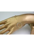 Gelb-weißes italienisches Fantazy-Armband aus 14 Karat Gold, cb071yw