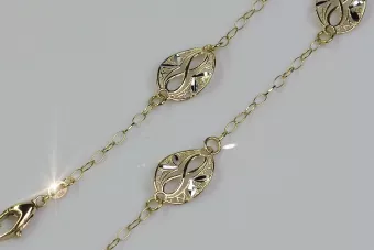 Auksinis apyrankis 14k 585 auksinis italų fantazijos cb072yw