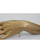 Italienisches Fantazy-Armband aus 14 Karat 585er Gelb-Weiß-Gold cb072yw