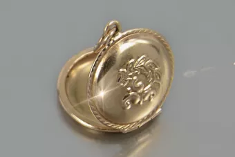 Vintage rose pink 14k 585 gold  Vintage pendant vpn001