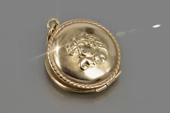 Vintage rose pink 14k 585 gold  Vintage pendant vpn001