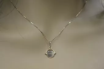 Руска роза розова съветска 14k 585 злато СССР реколта кръг висулка vpn032