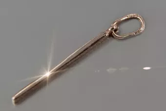 Rosa rusa rosa soviético 14k 585 oro URSS Colgante vintage vpn033