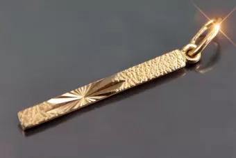 Vintage rožinės sovietinės 14k 585 aukso žiedai SSRS pakaba vpn033