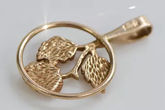 Russische Rose Rosa Sowjet 14k 585 Gold UdSSR Vintage Anhänger vpn050