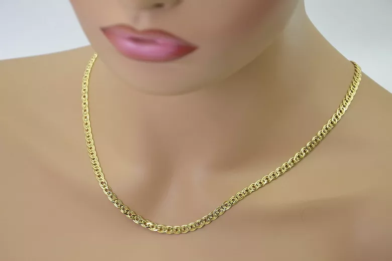 Cadena ★ de oro rosa amarillo russiangold.com ★ Oro 585 333 Precio bajo