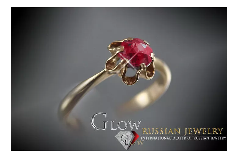 Ruso Soviet rosa 14k 585 oro Alejandrita Rubí Esmeralda Zafiro Zircón anillo vrc002