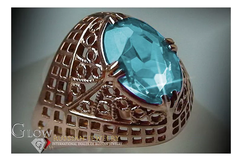 Ruso Soviet rosa 14k 585 oro Alejandrita Rubí Esmeralda Zafiro Zircón anillo vrc069