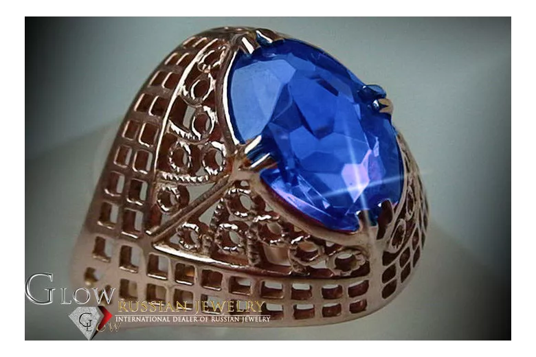Radziecki 14k 585 złoty Rosyjski pierścionek z różowego złota z Aleksandrytem Rubinem Szafirem Szmaragdem Cyrkonią vrc069