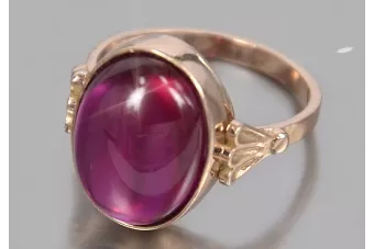 Russian Soviet rose 14k 585 gold Alexandrite Ruby Emerald Sapphire Zircon ring  vrc154