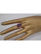 Radziecki 14k 585 złoty Rosyjski pierścionek z różowego złota z Aleksandrytem Rubinem Szafirem Szmaragdem Cyrkonią vrc154