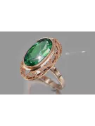 Ruso Soviet rosa 14k 585 oro Alejandrita Rubí Esmeralda Zafiro Zircón anillo vrc374