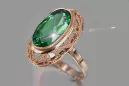 Ruso Soviet rosa 14k 585 oro Alejandrita Rubí Esmeralda Zafiro Zircón anillo vrc374