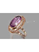Russisch Sowjetrosa 14 Karat 585 Gold Alexandrit Rubin Smaragd Saphir Zirkon Ring vrc374