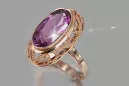 Russisch Sowjetrosa 14 Karat 585 Gold Alexandrit Rubin Smaragd Saphir Zirkon Ring vrc374