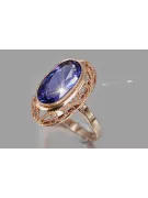 Ruso Soviet rosa 14k 585 oro Alejandrita Rubí Esmeralda Zafiro Zircón anillo vrc374