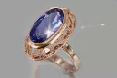 Ruso Soviet rosa 14k 585 oro Alejandrita Rubí Esmeralda Zafiro Zircón anillo vrc374