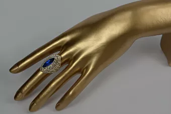 Russian Soviet rose 14k 585 gold Alexandrite Ruby Emerald Sapphire Zircon ring  vrc090