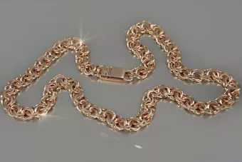 Верижка от жълто розово злато ★ russiangold.com ★ Злато 585 333 Ниска цена ★ Гарибалди Бисмарк