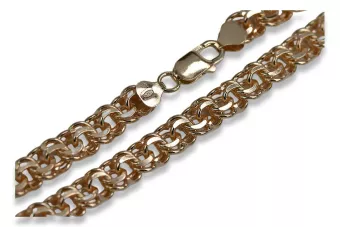 Yellow rose gold chain ★ russiangold.com ★ Gold 585 333 Low price ★ Garibaldi Bismark