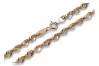 Russian 14k 585 rose gold Rope chain cc019r