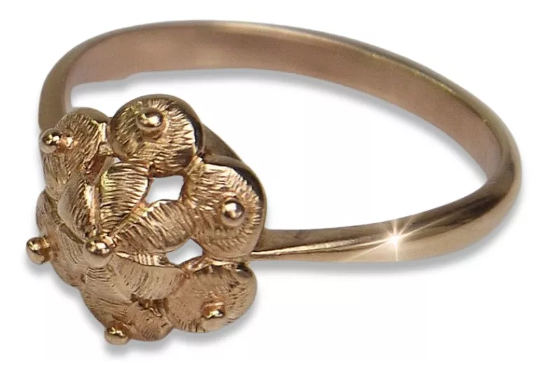 Russische Sowjetrosa rosa 14k 585 gold Vintage ring vrn004