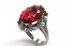 Russian Soviet silver 925 Alexandrite Ruby Emerald Sapphire Zircon ring vrc079s