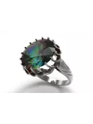 Vintage 925 silver ring Alexandrite Ruby Emerald Sapphire Zircon ring vrc035s