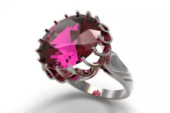 Vintage 925 silver ring Alexandrite Ruby Emerald Sapphire Zircon ring vrc035s