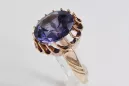 Vintage Silver Rose Gold Plated Ring 925 Alexandrite Ruby Emerald Sapphire Zircon vrc035rp