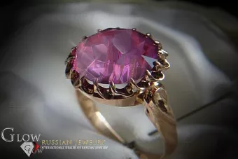 Vintage Silver Rose Gold Plated Ring 925 Alexandrite Ruby Emerald Sapphire Zircon vrc035rp