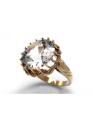 Russisches sowjetisches Silber Rosé vergoldet 925 Alexandrit Rubin Smaragd Saphir Zirkon Ring vrc035rp