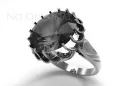 Anillo de oro rosa de plata soviético ruso 925 Alejandrita Rubí Esmeralda Zafiro Zircon VRC035RP