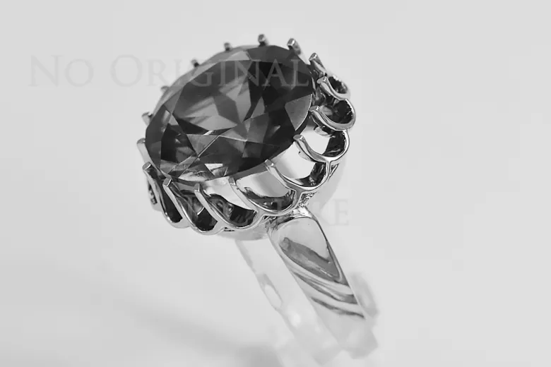 Anillo de oro rosa de plata soviético ruso 925 Alejandrita Rubí Esmeralda Zafiro Zircon VRC035RP