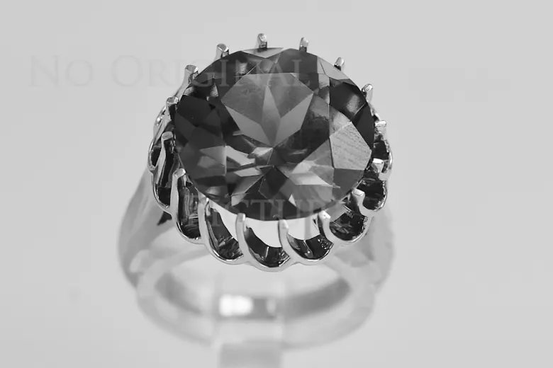 Anillo de oro rosa de plata soviético ruso 925 Alejandrita Rubí Esmeralda Zafiro Zircon VRC035RP