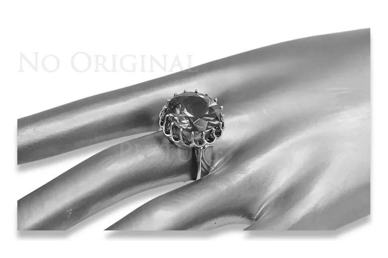 Anillo de oro rosa de plata soviético ruso 925 Alejandrita Rubí Esmeralda Zafiro Zircon VRC035RP