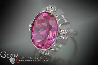 Vintage silver 925 Alexandrite Ruby Emerald Sapphire Zircon ring vrc043s