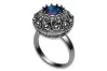 Russian Soviet silver 925 Alexandrite Ruby Emerald Sapphire Zircon ring vrc059s