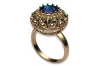 Russian Soviet silver rose gold plated 925 Alexandrite Ruby Emerald Sapphire Zircon ring vrc059rp