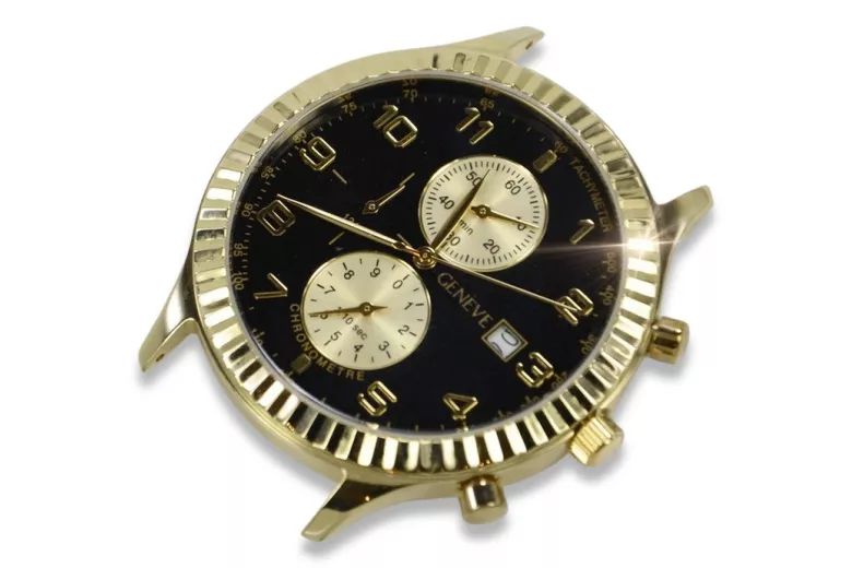 Reloj de oro para hombre Geneve ★ zlotychlopak.pl ★ Pureza de oro 585 333 Precio bajo!