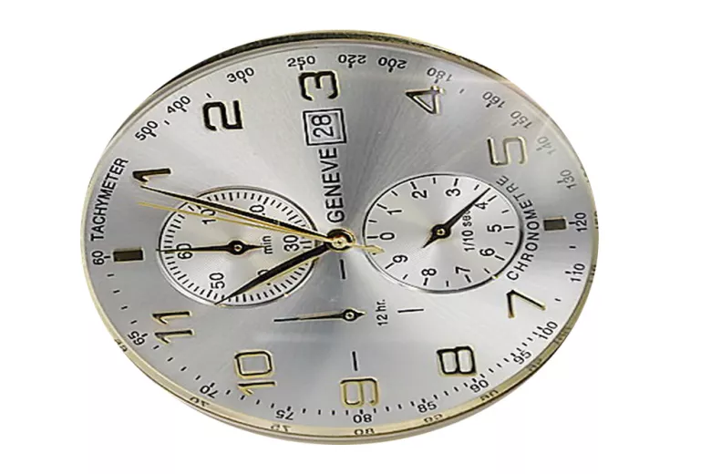 Italienisch Gelb 14 Karat Gold Herren Geneve Uhr mw007ydy
