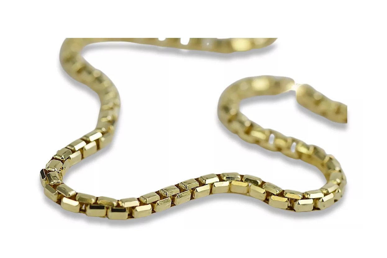 Amarillo italiano 14k 585 oro Nueva pulsera de cuerda cordón cb078y
