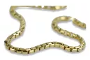 Італійський жовтий 14k 585 золотий Новий браслет з мотузкового шнура cb078y