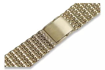 14K Yellow Gold Men's Watch Bracelet mbw013y