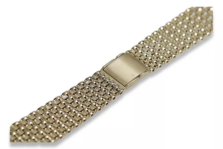 14K Yellow Gold Men's Watch Bracelet mbw013y