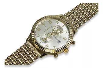 Jaune 14k 585 montre pour hommes d'or Geneve mw007ydy indiquéembw013y
