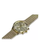 Złoty zegarek 14k 585 z bransoletą męski Geneve mw007ydy&mbw013y