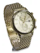 Итальянские желтые 14k 585 золотые мужские часы Geneve mw007y&mbw013y